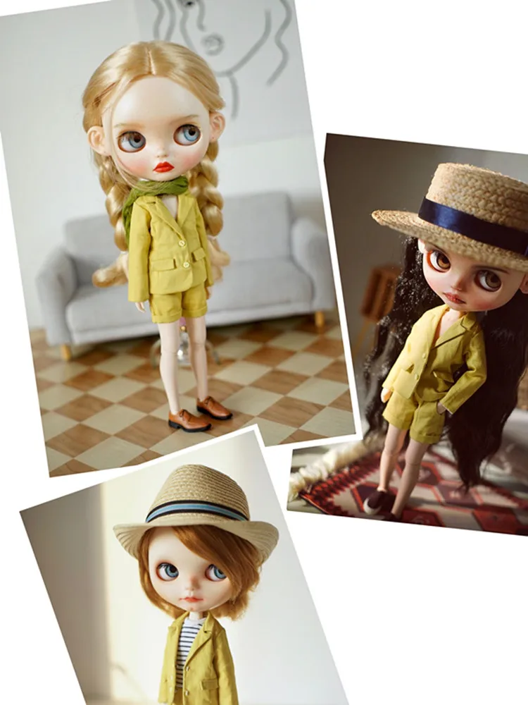 2 шт./компл. кукла [пальто + шорты] Blyth Весенний костюм BJD куртка (подходит для Azone MMK