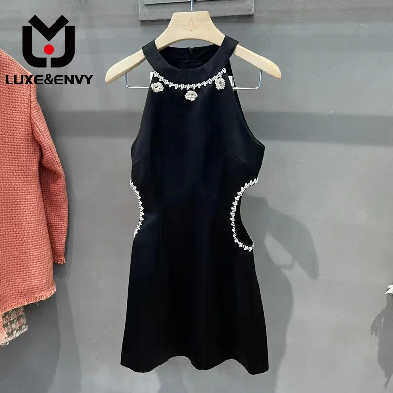 

Роскошное и ENVY, Новинка лета 2023, милое маленькое приталенное платье-безрукавка во французском стиле с бриллиантами