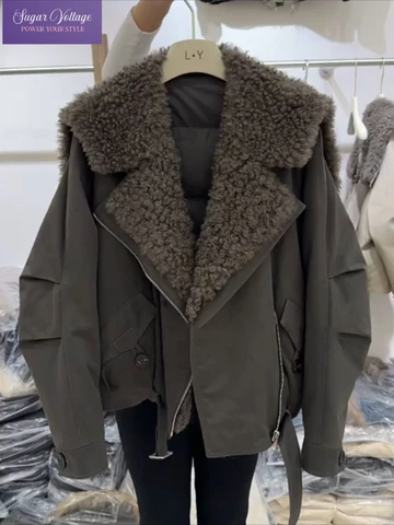 Женская зимняя куртка CHUJIE армейский зеленый