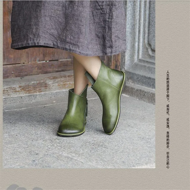 

Big Size Fashion Women Autumn Ankle Short Boots Modern Boots Female Round Toe Flats Casual Shoes Ladies 2021 Zippers Shoes