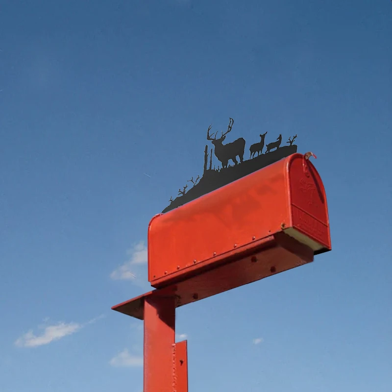Декоративный почтовый ящик с силуэтом оленя