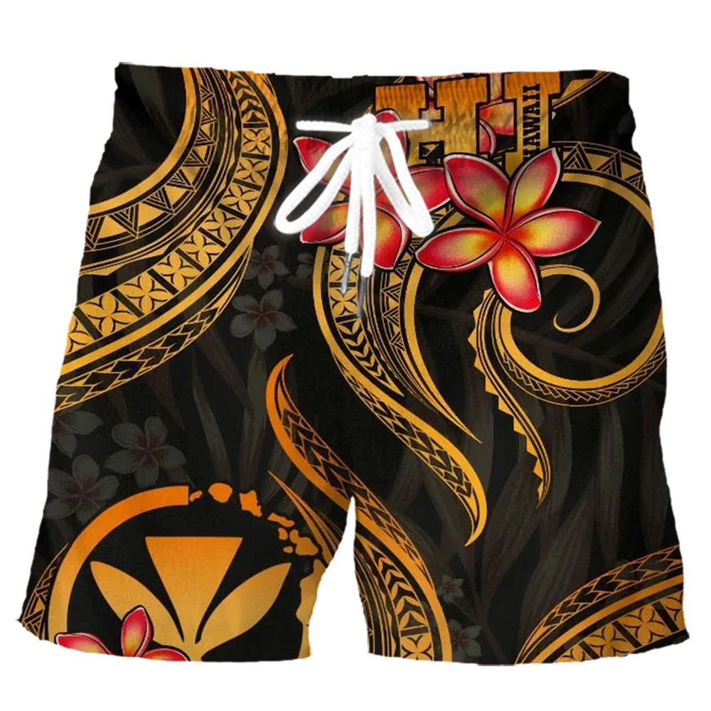 

CLOOCL Fashion Shorts 3D Graphic Polynesian Tattoo Frangipani Pockets Board Pants Casual Sportswear Unisex Clothing Dropshipping