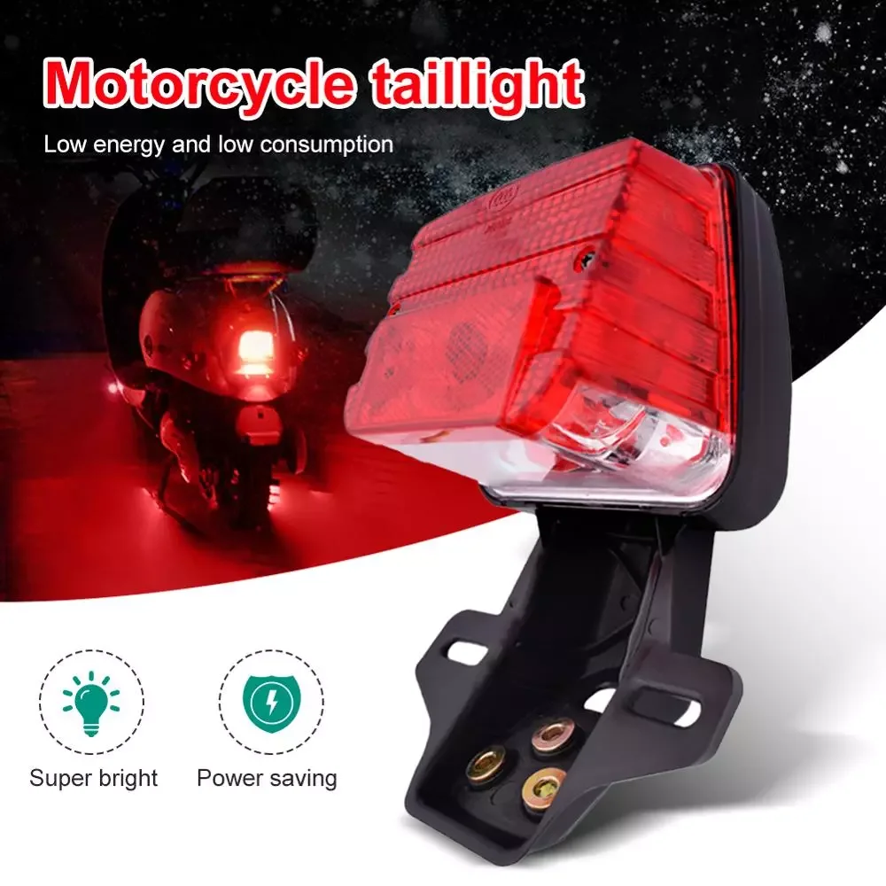 

Motorcycle Tail Light for Honda CG125 CT 70 90 110 Red LED Brake Taillight Rear Signal Brake Lights for Moped Scooter Quad ATV