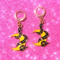 egirl jewelry alloy moon skeleton snake earrings punk aesthetic flower goth drop earrings for women korean fashion accessories