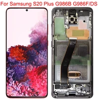 original display for samsung galaxy s20 plus lcd with bezel 6 7 inch s20 g986 g986f g986fds display touch screen assembly