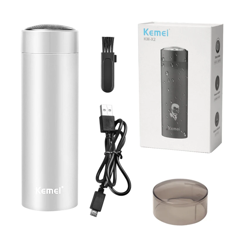 Kemei Waterpoof Electric Shaver Mini Portable Rechargeable Shaver USB Rechargeable Cordless Mini Electric Razor enlarge