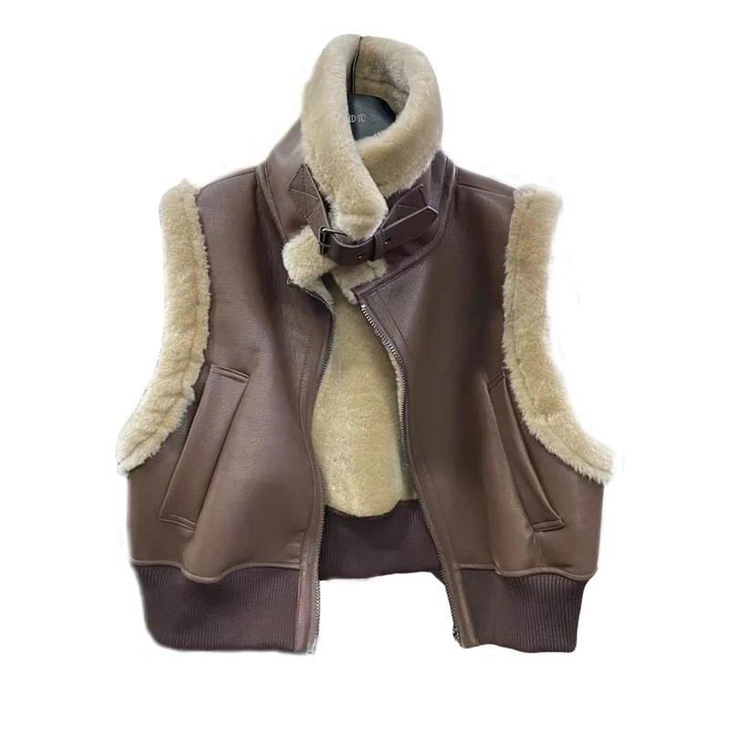 Женский лоскутный жилет без рукавов свободная утепленная зимняя куртка пальто