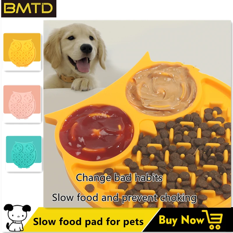 

Mat For Pet Dogs Cats Slow Food Bowls With suction cup Feeding Food Bowl Silicone Dog Lick Pad Dog Slow Feeders Treat Dispensing