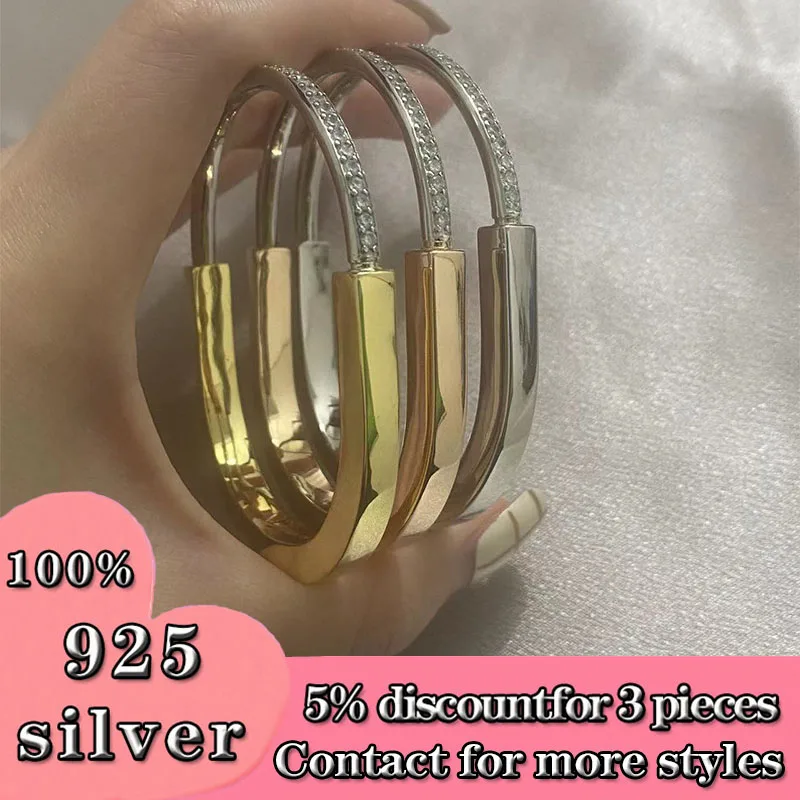 

Женский роскошный ювелирный браслет, классический геометрический браслет из циркония, розовое золото 2023 пробы, Подарок на годовщину