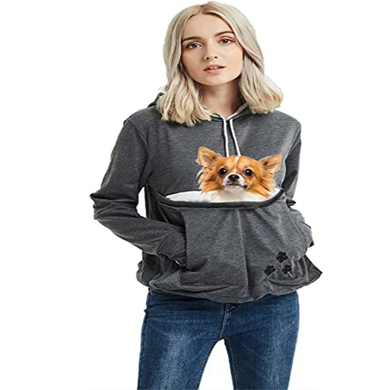 Sweatshirt Cat Hoodie Pet Pouch Hoodie Casual Unisex Oversiz