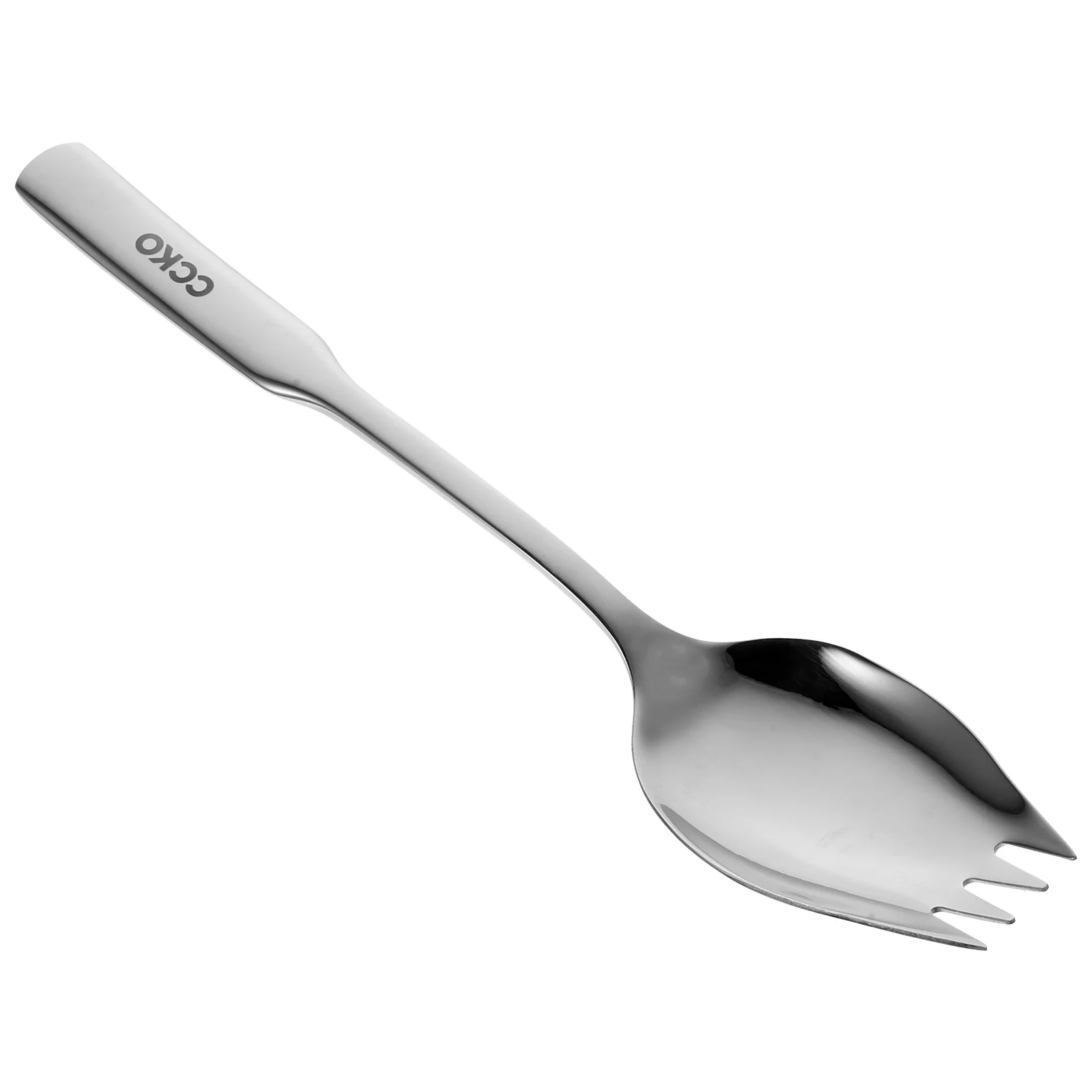 

Salad Fork Fruit Forks Multi-purpose Spoon Long Handle Simple Dessert Stainless Steel Picnic Sporks