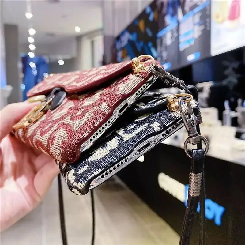 

Роскошный брендовый дизайнерский чехол для телефона с ремешком через плечо с рисунком для iPhone 12 13 Mini 7 8 Plus 11 Pro Max X XS XR SE, чехол