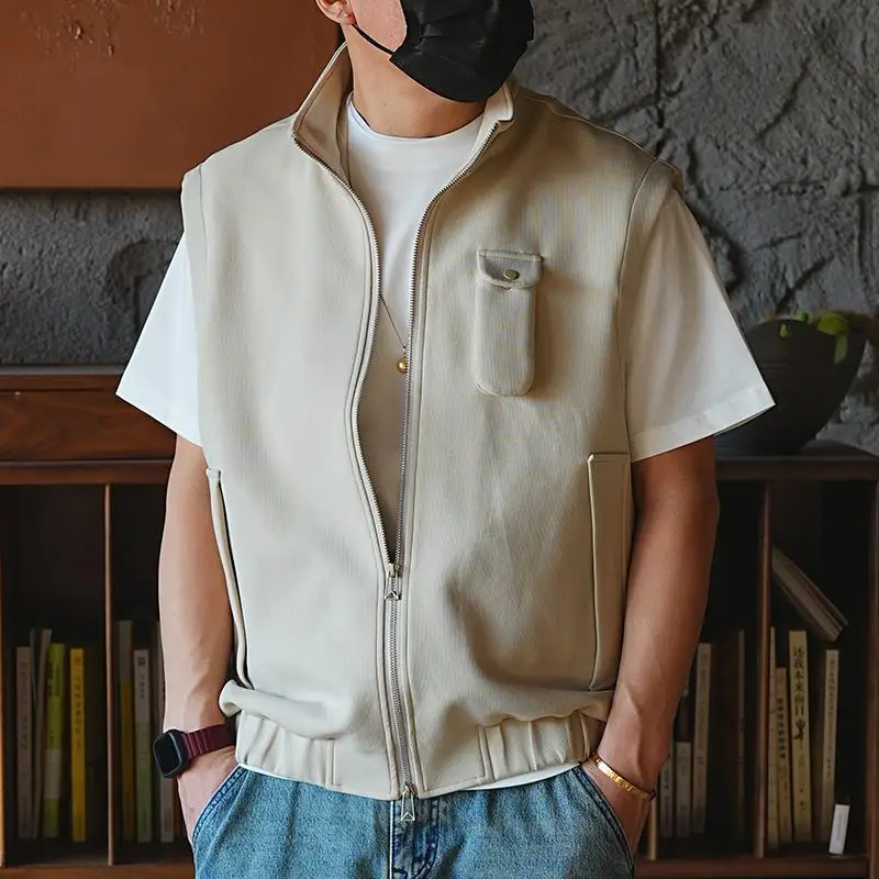 Американский тренд осень-зима мужские однотонные воротники-стойки двойной