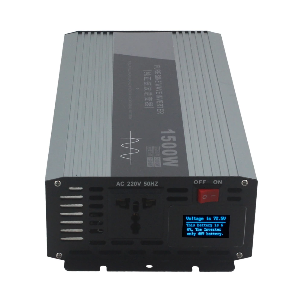 Пиковый инвертор синусоидальной волны 3000 Вт 1500 Инвертор 12 В 24 в 220 110 чистая