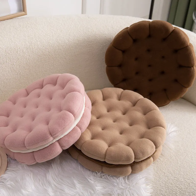 Cute Velvet Tatami Floor Cushion Pillow Biscuit Meditation Futon Thick Sofa Chair Round Back Seating Pouf Cushion Indoor Outdoor