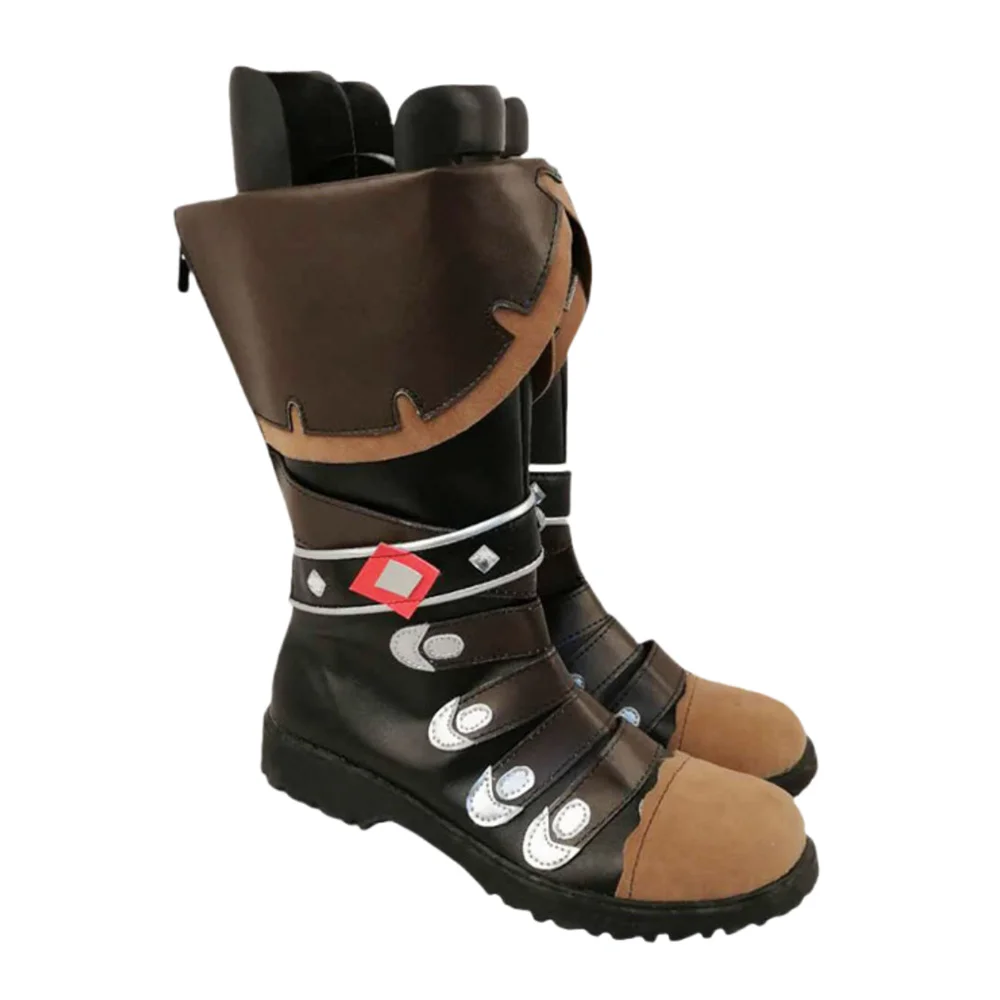 Genshin Impact Diluc Обувь для косплея Аниме Хэллоуин женщин и мужчин