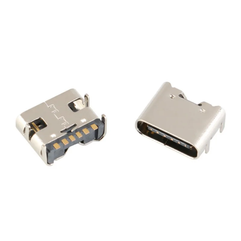 20/10/5 шт. 6-контактный разъем SMT Micro USB Type C 3.1 гнездовой SMD DIP для дизайна печатной