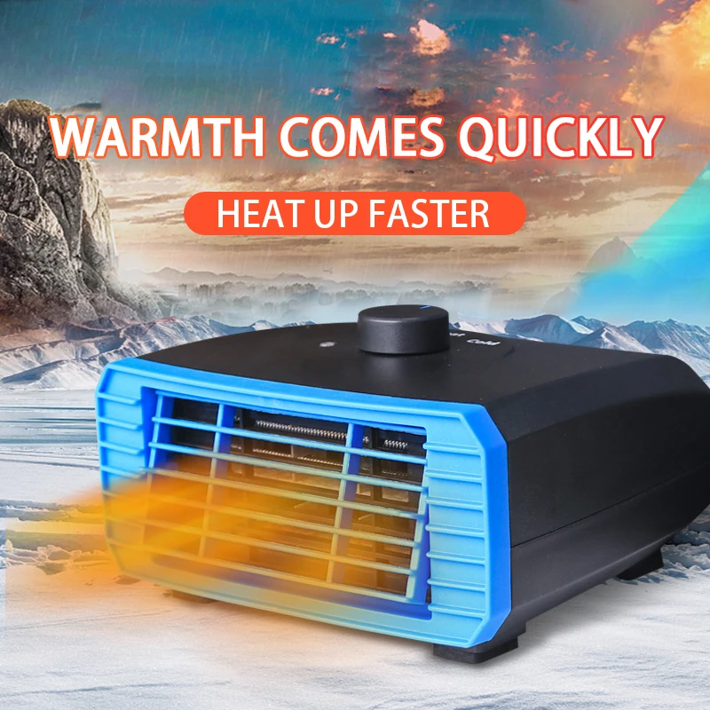 

12 150W Car Heating Defroster Demister Cooling Radiator ABS Electric Fan Portable Warmer Vehiel Mounted Heater With Dual Switch