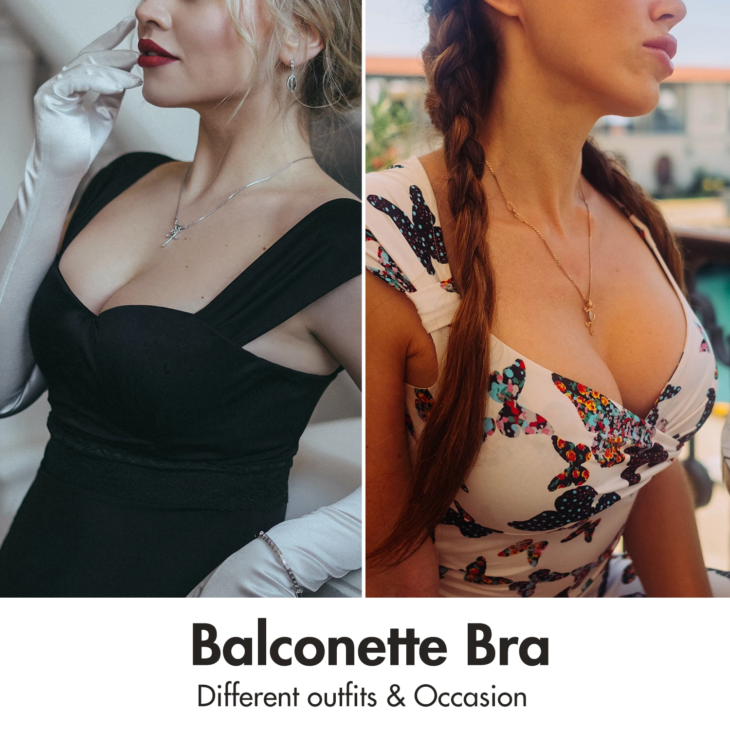 Women's Smooth Full Coverage Bra Lightly Padded Underwire Balconette T-Shirt Bra Plus Size DD E F G