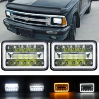 7x6 5x7 inch car led square headlights day running light hi lo beam for jeep wrangler yj cherokee xj mj comanche off road