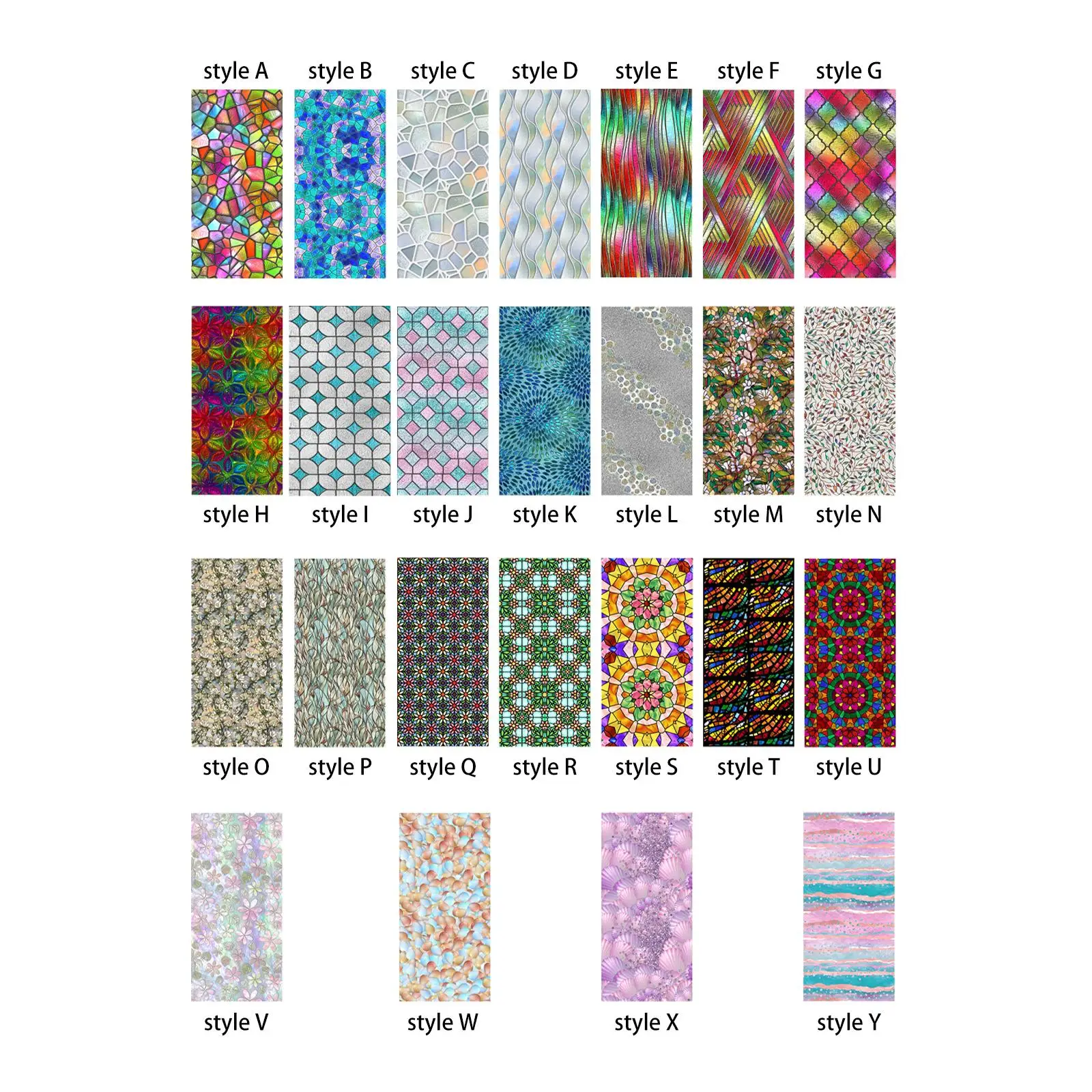 

3D Privacy Window Film Static Cling Glass Decals Non Adhesive for Bathroom