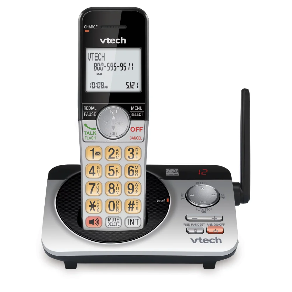 

Extended Range DECT 6.0 Cordless Phone with Answering System, CS5229 (Silver/Black)