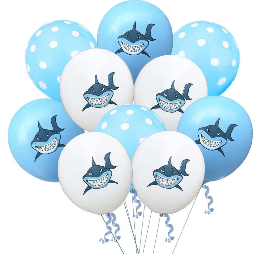 

New Year Children Birthday Party Decoration Ocean Shark Theme Children's Activities Arrangement Decoration Balloon Set Kids Toys
