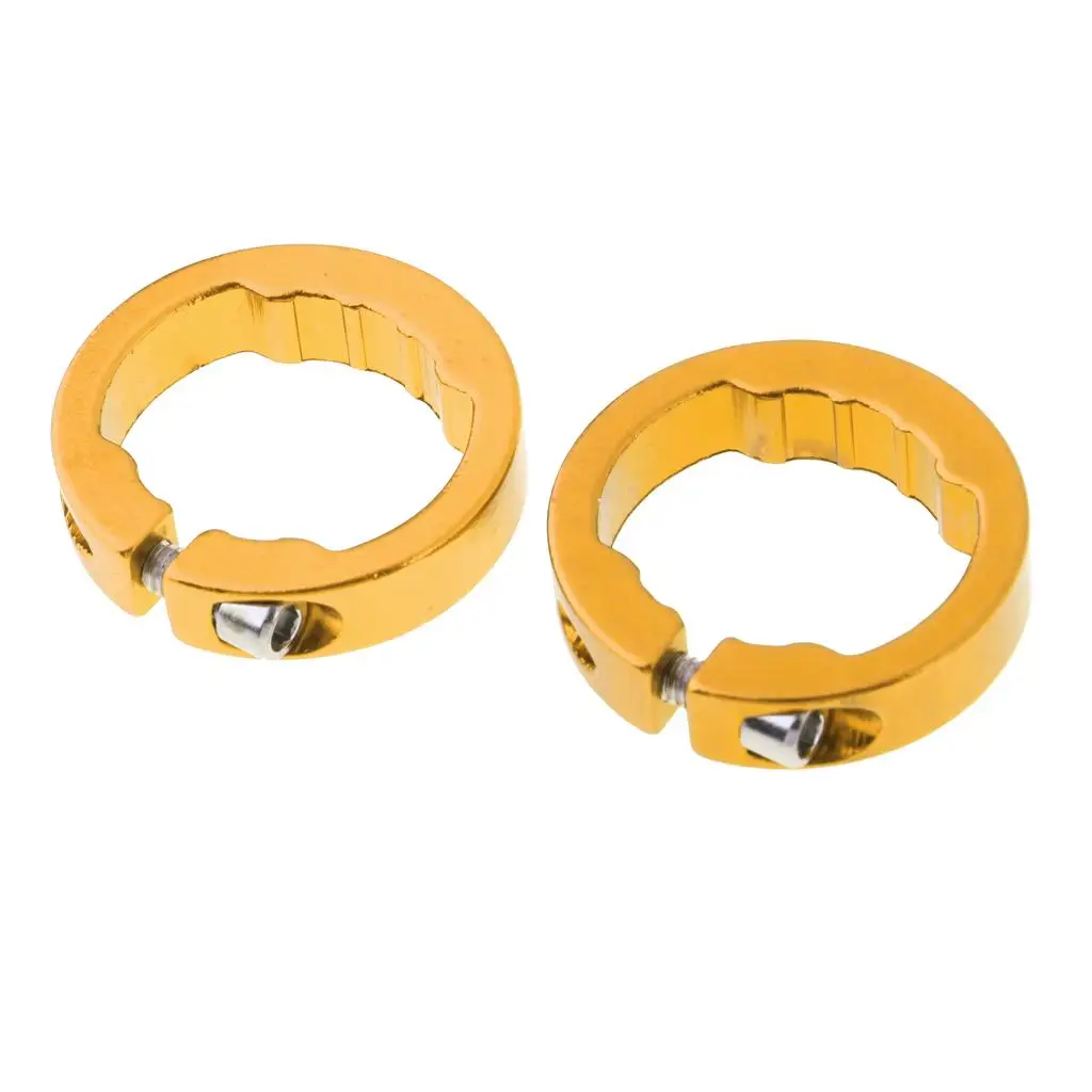 

2x2pcs Alloy Bike Handlebar End Locking Golden 8mm