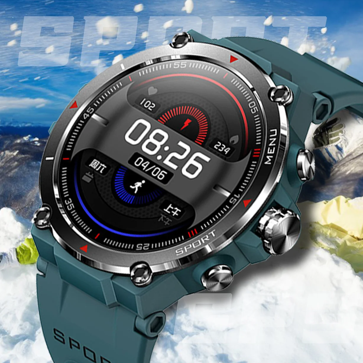 2022New GPS Smart Watch AMOLED HD Screen Watches 24-hour Health Monitoring Long Battery Life 5 ATM Waterproof Smartwatch For Men