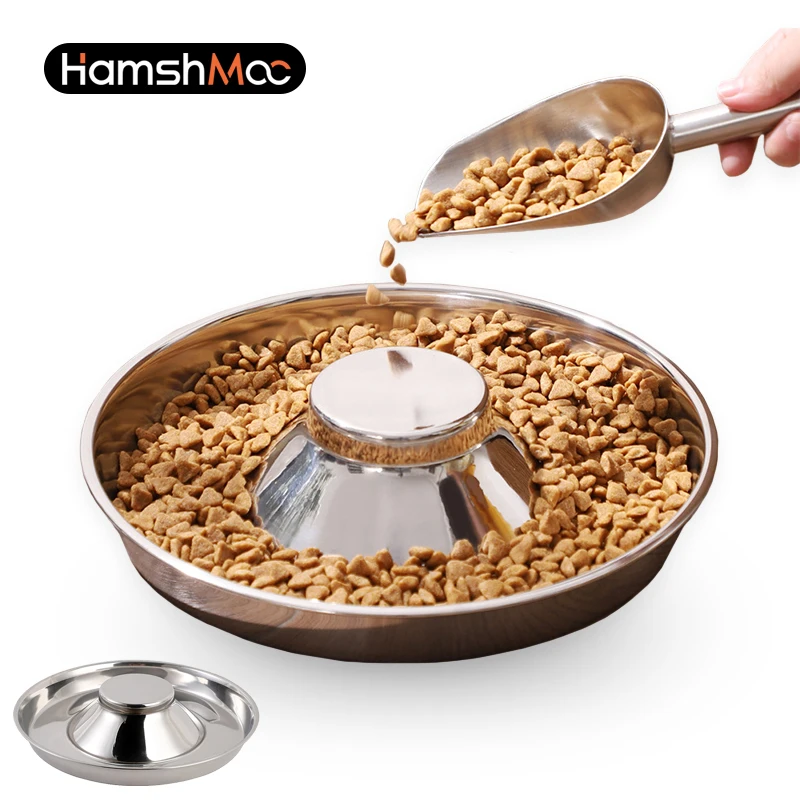 

HamshMoc миска для домашних животных из нержавеющей стали, антиударная, устойчивая к укусам, не скользит, подходит для всех домашних животных