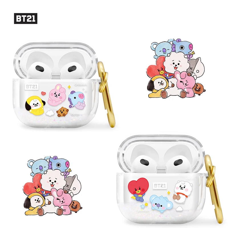 

Kawaii Kpop bt21 чехол для наушников Airpods Pro3 Rj Koya Chimmy мультфильм аниме силиконовый чехол Airpods12 Tata Cooky Shooky Line Friends