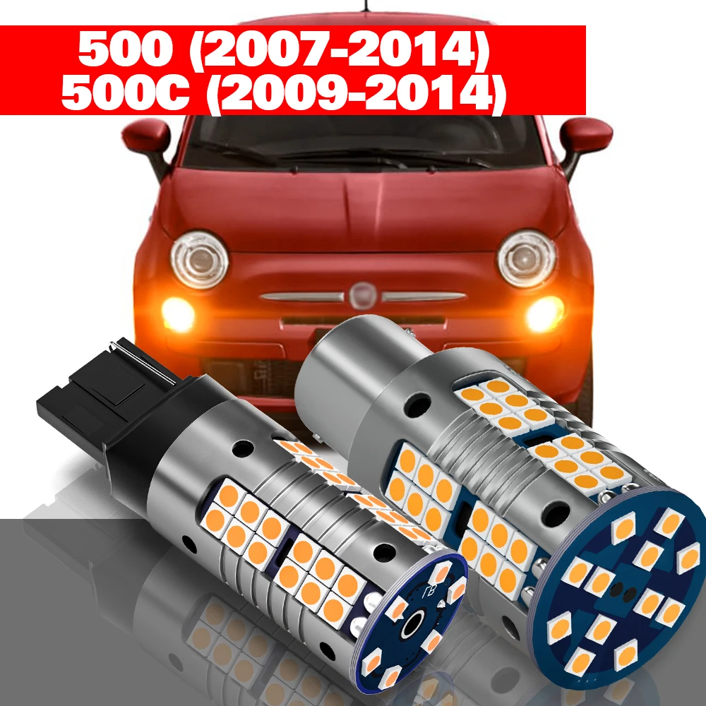 

For Fiat 500 500C 2007-2014 Accessories 2pcs LED Turn Signal Light 2008 2009 2010 2011 2012 2013