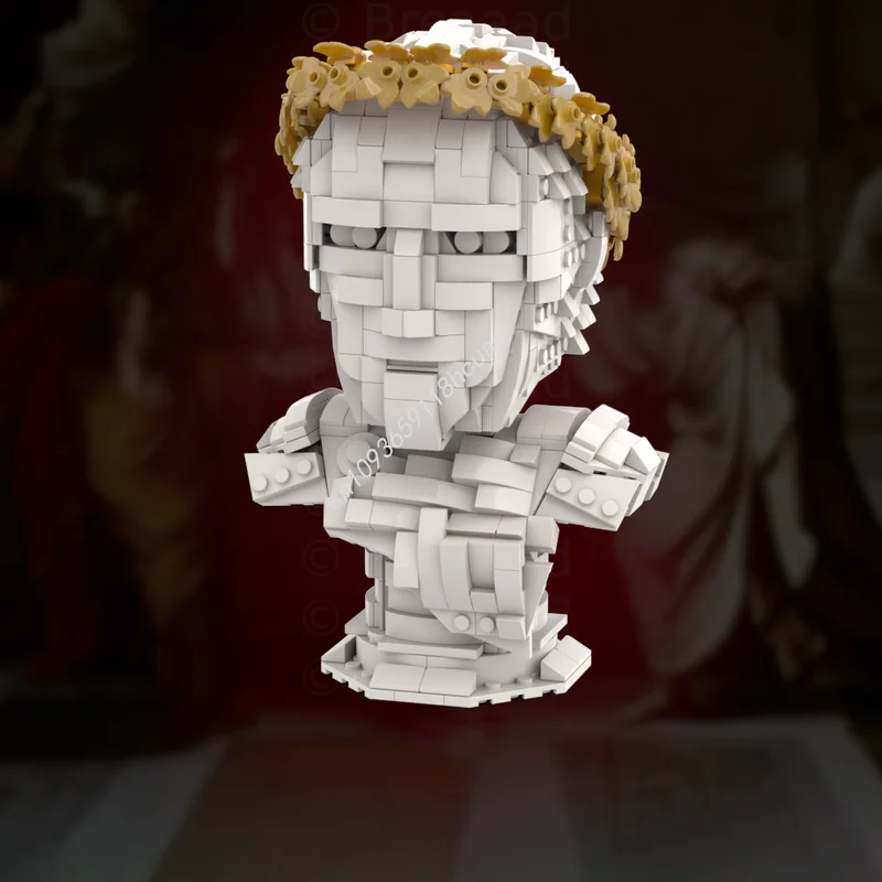 971 шт. Moc римский император мраморный бюст шлемы модель строительные блоки
