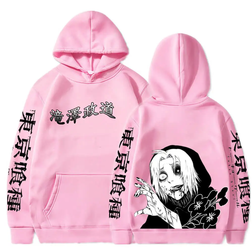 Толстовка с японским аниме Токийский Гуль такизава сеидо толстовка принтом