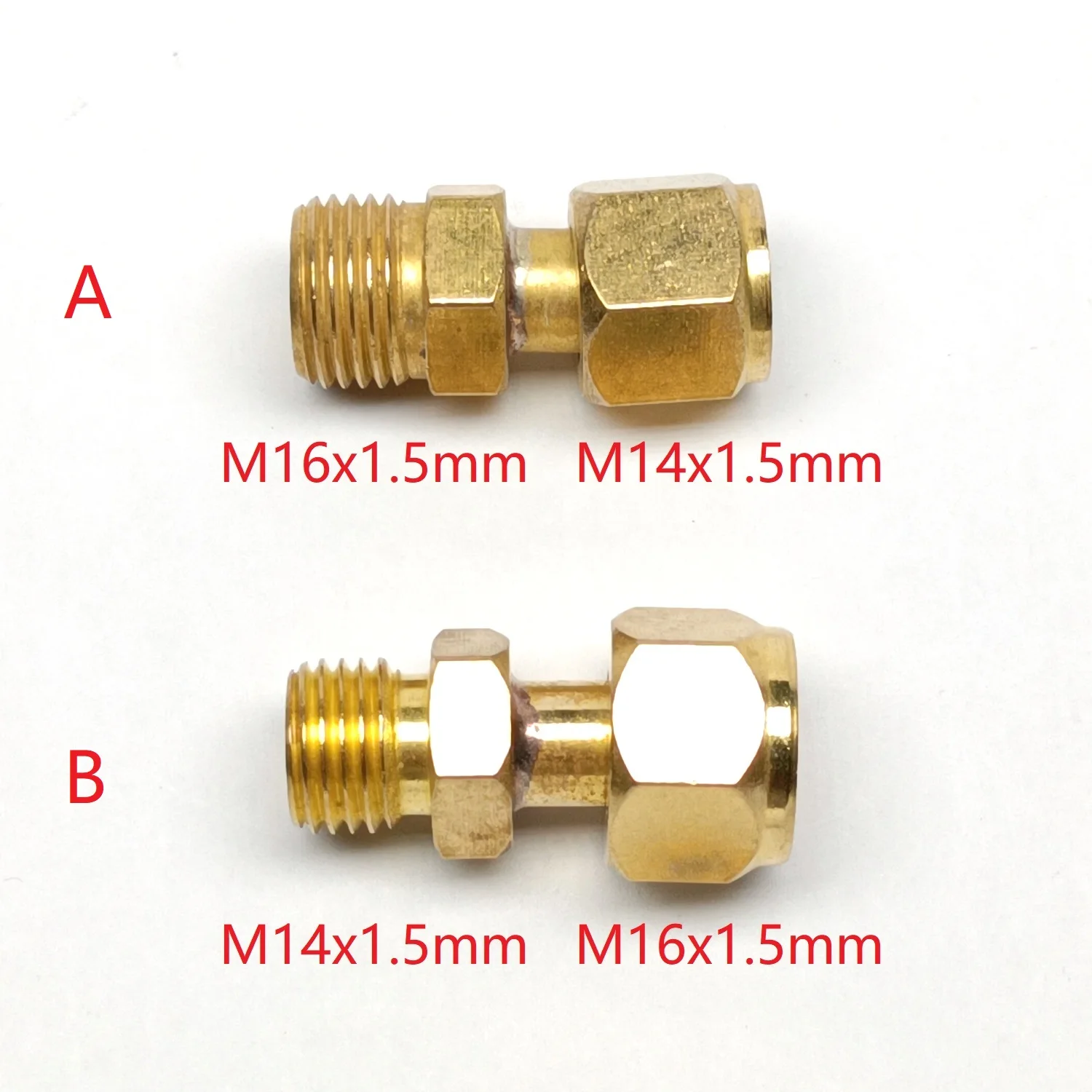 M16 To M14 M16x1.5mm M14x1.5mm Gas Water Quick Fitting Hose Connector Adapter Brass Nut TIG Plasma Welding Welder Torch Part