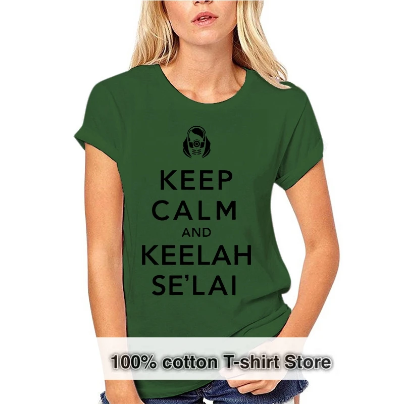 

Футболка с эффектом массы Keep Calm And Keelah Selai, топ из лайкры и хлопка