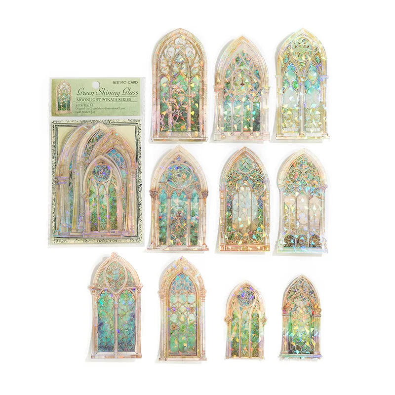 

Стикеры декоративные лунные цветы Mengtai 10 шт.