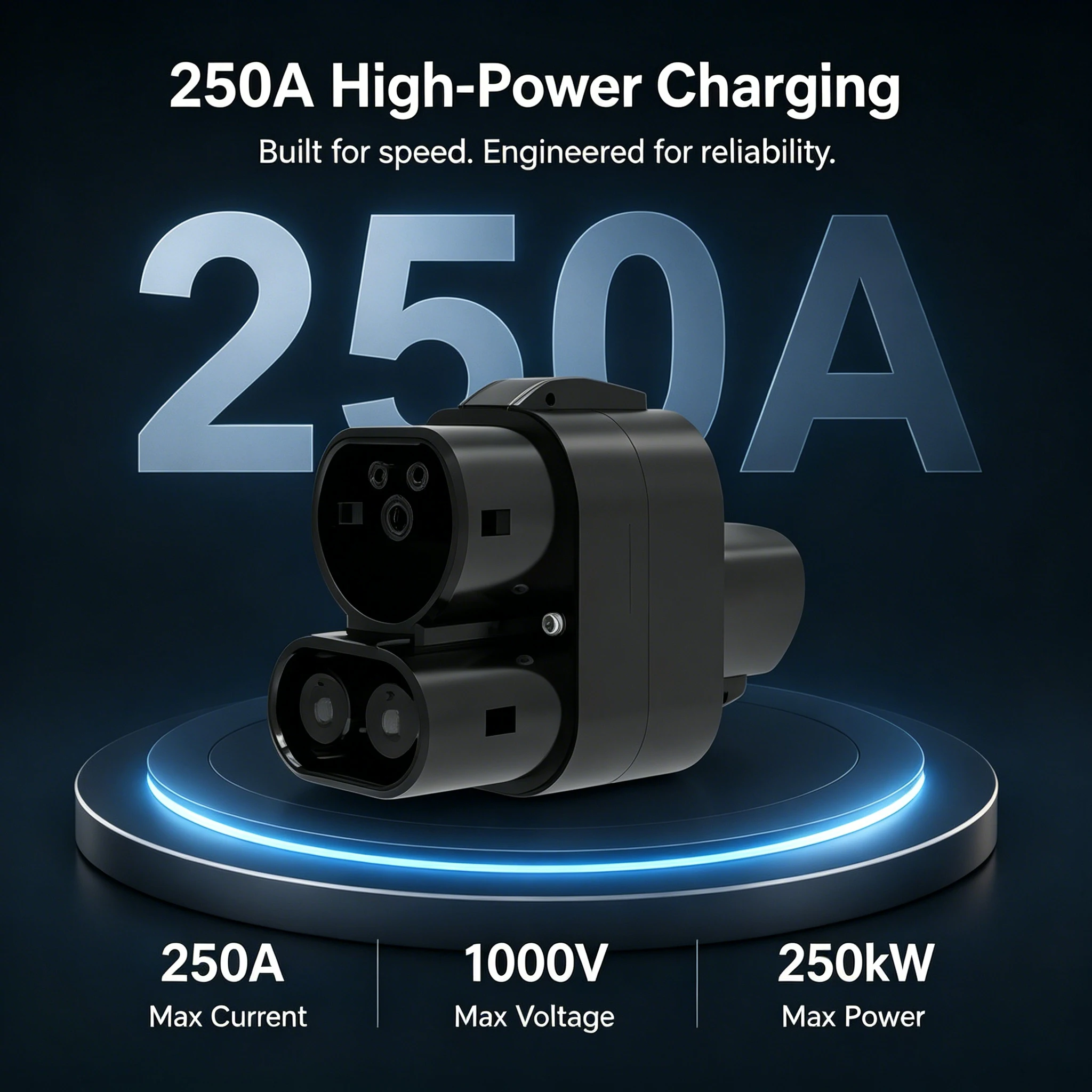 Фото Адаптер WUFEN Tesla - CCS2 DC, конвертер для быстрой зарядки NACS - CCS2, 250А 250кВт, для электромобилей CCS2 №2