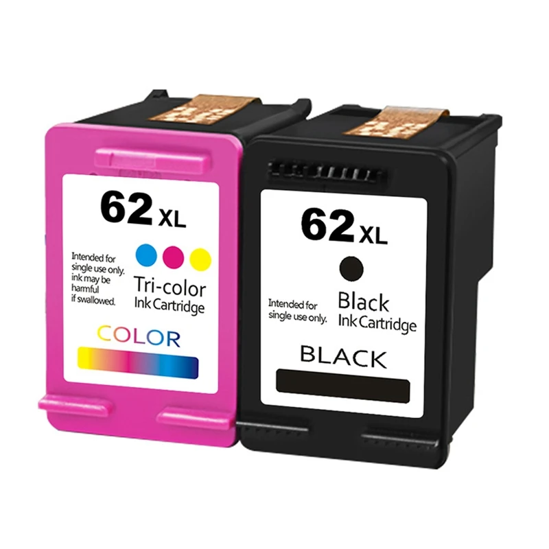 

Portable Convenient Replacement Parts Accessories For HP62 XL Ink Box Office Jet 200 250 258 5740 5741 8040, Black Colorful Set