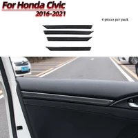 used for 2016 2021 10th generation civic modified car interior trim panel door clip decoration carbon fiber sticker decoration