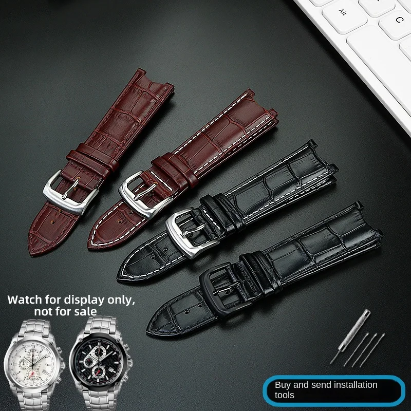 Ремешок из коровьей кожи для EDIFICE EF-524 Casio EF 524D ef524SP мужской кожаный ремешок с