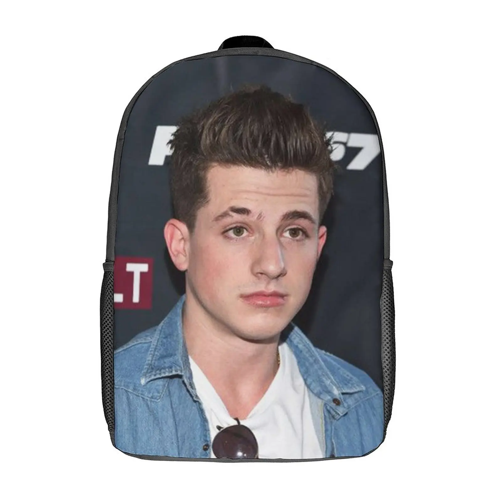 

Charlie Puth Photostream Art Backpack Musician New Fashion Sculpt Cool Student Outdoor Backpacks Streetwear School Bags Rucksack