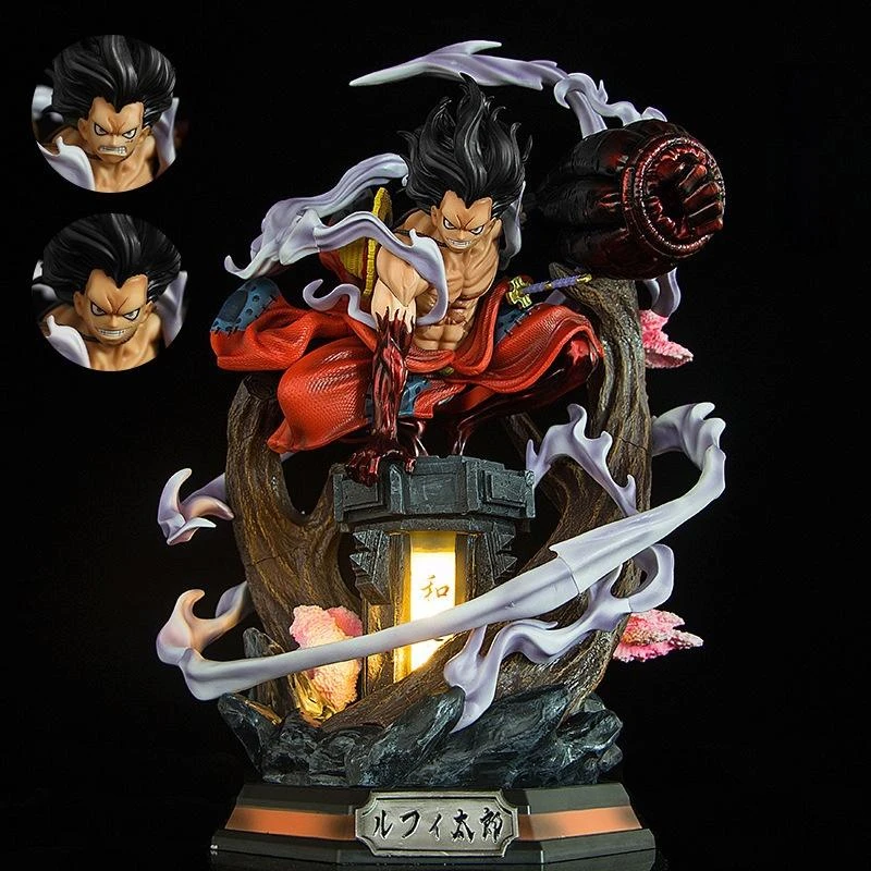 

Фигурка аниме Gk Luffy, 27 см, светящаяся экшн-фигурка с двойной головой и гравировкой, модель из ПВХ, подвесная статуя, набор для гаража, игрушки, подарки