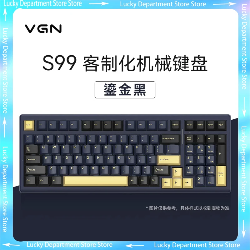 

Механическая клавиатура Vgn S99, клавиатура с Rgb подсветкой, с функцией горячей замены, с долгим сроком службы батареи, эргономичные аксессуары для ПК, Игровая клавиатура