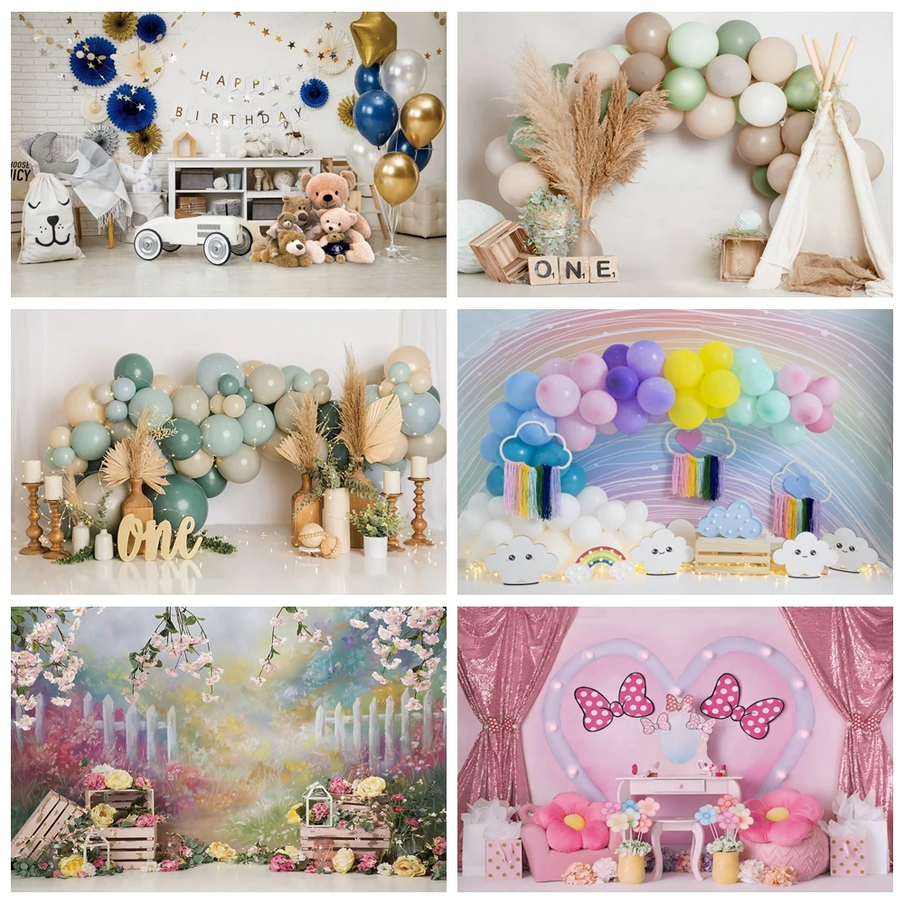 

Newborn Baby Birthday Balloon Cake Smash Party Photography Backdrops Photographic Backgrounds Photo Studio Photophone Photozone