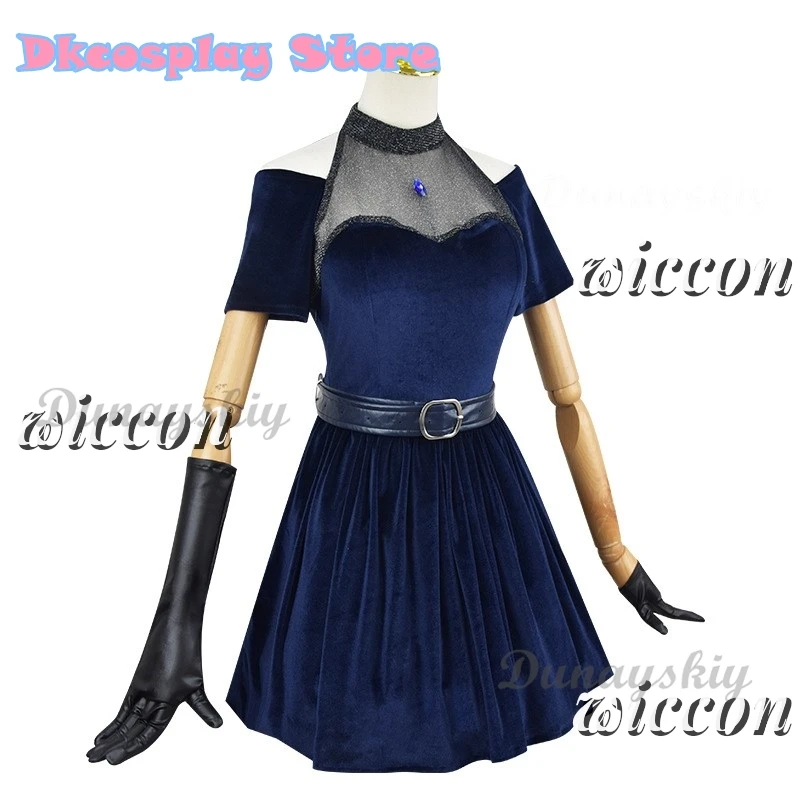 Мизи Косплей Одежда Парик Розовый Градиент Фиолетовый Длинные Волосы Костюм