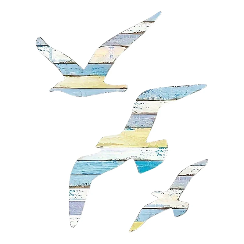 

3 шт., деревянные настенные украшения в виде чайки, морское побережье, тема, ретро, пляж, морская птица, украшение для гостиной, спальни