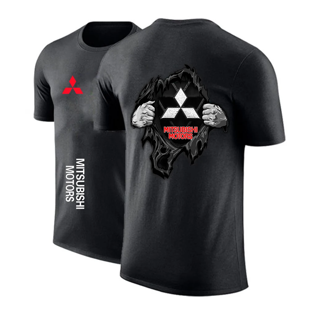 

2022 NEUE Mitsubishi Auto LOGO T-shirts Kurzarm Tops Tees Casual Lose Paar T-shirt Sommer Neue