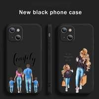 mother baby girl luxury fashion phone case for iphone 13 12 11 mini pro xs max 8 7 6 6s plus x se 2020 xr