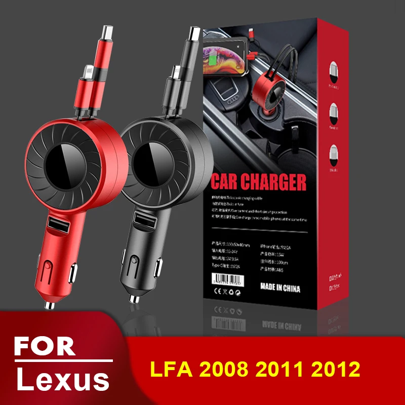 

USB Type C Car Charger for iPhone Android HUAWEI HONOR Xiaomi POCO Redmi Samsung Galaxy Realme OPPO for Lexus LFA 2008 2011 2012